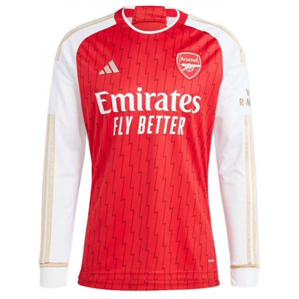 Arsenal domicile maillot à manches longues uniforme de football hommes premier kit de football hauts de sport chemise 2023-2024