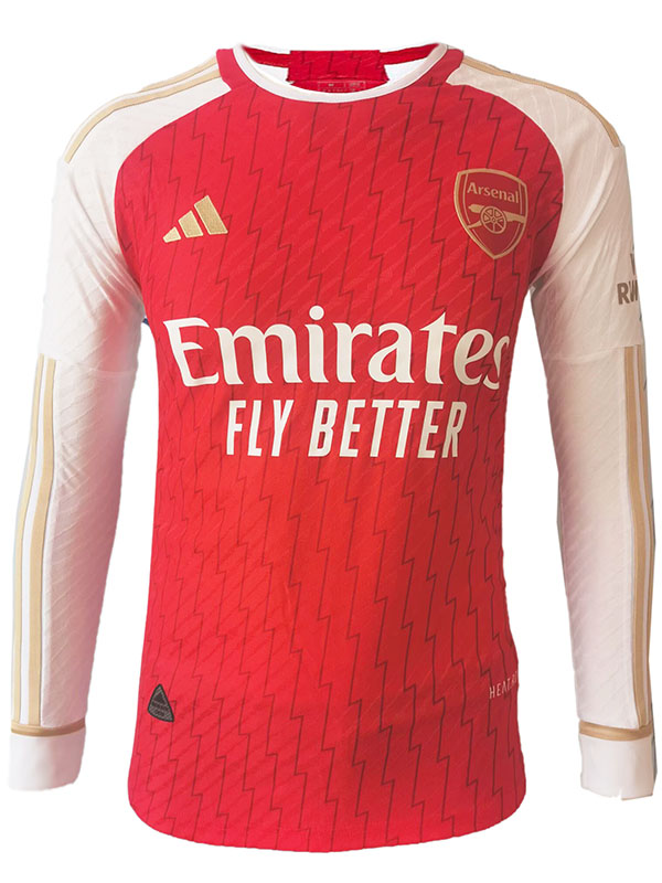 Arsenal maillot domicile manches longues uniforme de football premier vêtement de sport pour hommes kit de football haut-shirt 2023-2024