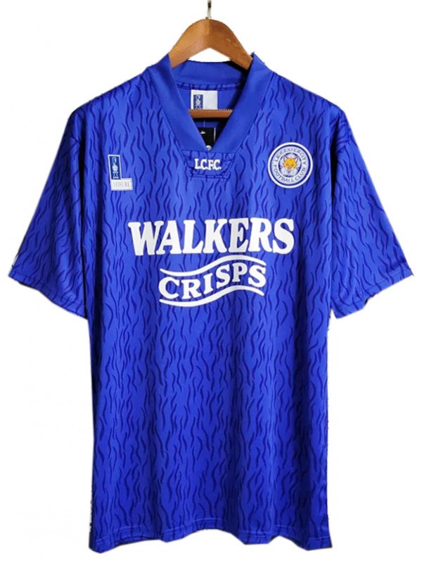 Leicester city maillot rétro domicile premier uniforme de football kit de football pour hommes chemise haute 1992-1994