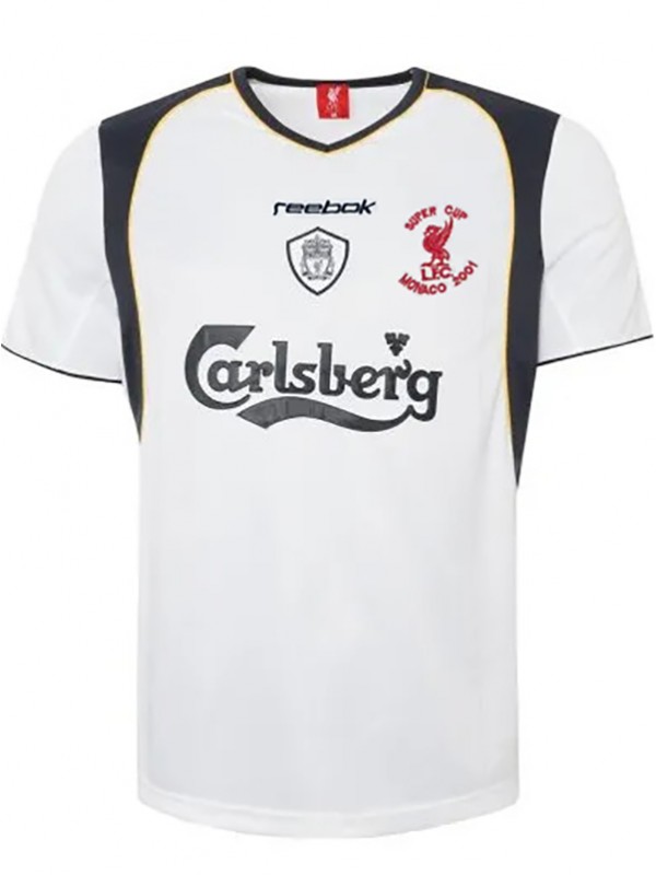 Liverpool extérieur maillot rétro uniforme de football deuxième vêtement de sport pour hommes kit de football chemise haute 2001-2002