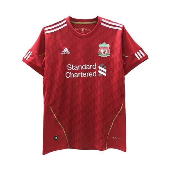 Liverpool domicile maillot rétro uniforme de football vintage premier kit de football pour hommes haut de sport chemise 2010-2011