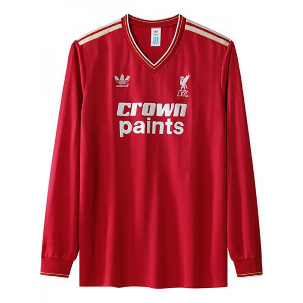 Liverpool domicile rétro maillot à manches longues uniforme de football premier kit de football pour hommes haut de sport chemise 1985-1987