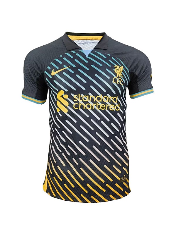 Liverpool maillot de football version spéciale joueur uniforme de football kit de football de vêtements de sport pour hommes hauts sport chemise jaune marine 2023-2024