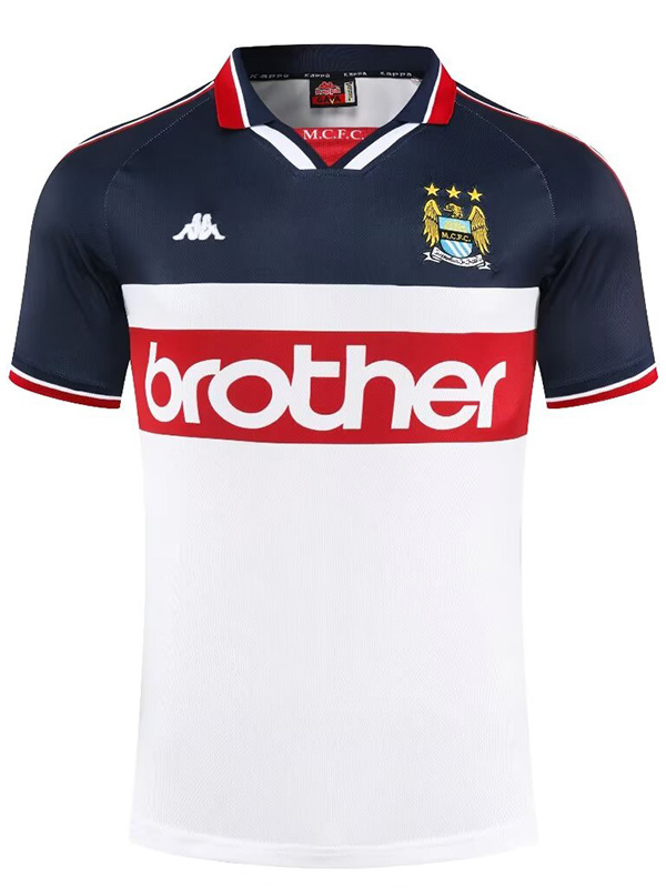 Manchester City maillot rétro uniforme de football deuxième kit de football pour hommes maillot haut de sport 1997-1998