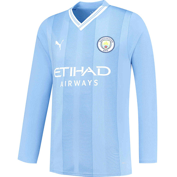 Manchester City domicile maillot à manches longues uniforme de football hommes premier kit de football hauts de sport chemise 2023-2024