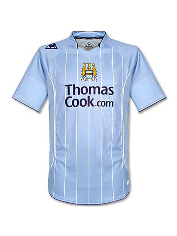 Manchester City domicile maillot rétro premier uniforme de football vêtements de sport pour hommes hauts de football chemise de sport 2007-2008