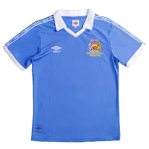 Manchester City domicile maillot rétro hommes premier sportswear football hauts sport maillot de football 1981-1982