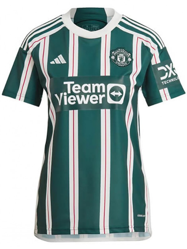 Manchester united maillot femme extérieur deuxième uniforme de football féminin hauts de football pour femmes sportswear maillot de sport 2023-2024