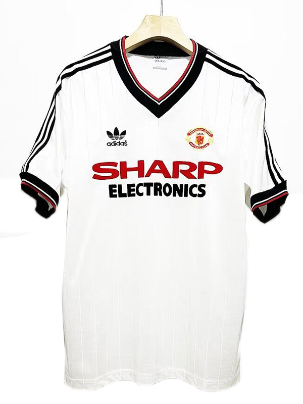 Manchester United maillot rétro uniforme de football deuxième kit de football de sport pour hommes chemise haute 1983-1984