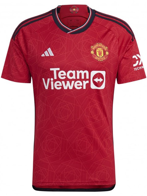 Manchester United maillot domicile uniforme de football premier kit de football de vêtements de sport pour hommes en tête maillot de sport 2023-2024