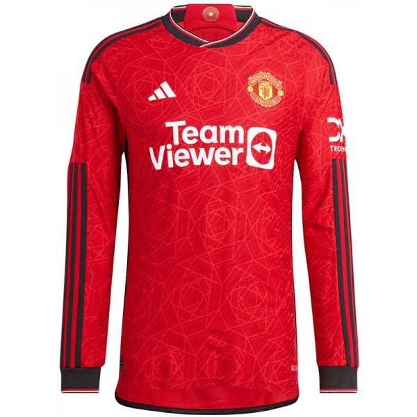 Manchester United domicile maillot à manches longues uniforme de football hommes premier kit de football de sport maillot haut 2023-2024