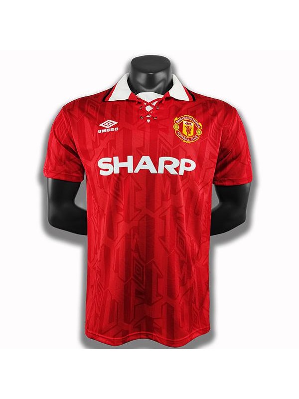Manchester united home retro soccer jersey maillot match men's first sportwear football shirt 1994-1995
