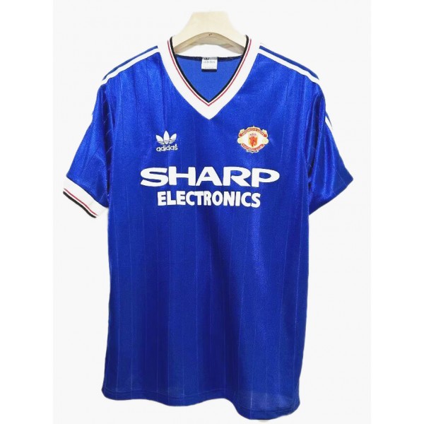 Manchester United troisième maillot rétro uniforme de football pour hommes 3ème kit de football de sport maillot haut 1983-1984