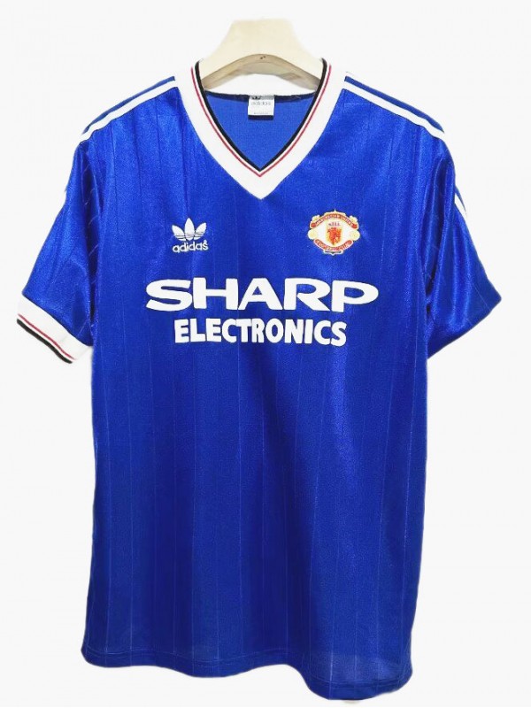 Manchester United troisième maillot rétro uniforme de football pour hommes 3ème kit de football de sport maillot haut 1983-1984
