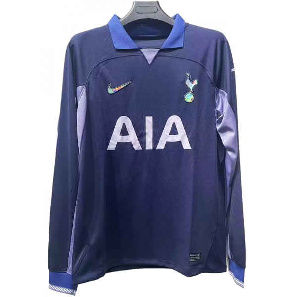 Tottenham hotspur maillot à manches longues uniforme de football deuxième vêtement de sport pour hommes kit de football chemise haute 2023-2024