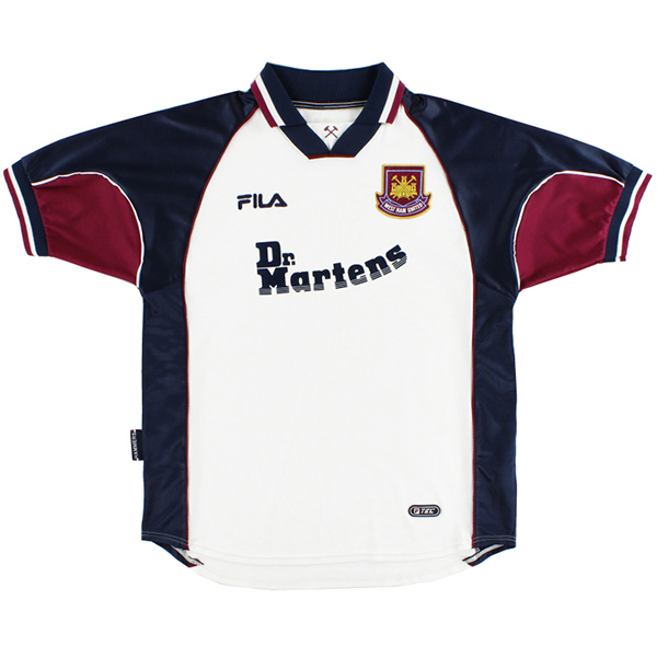 West ham united maillot rétro extérieur Uniforme de football deuxième maillot de football pour hommes 1999-2001