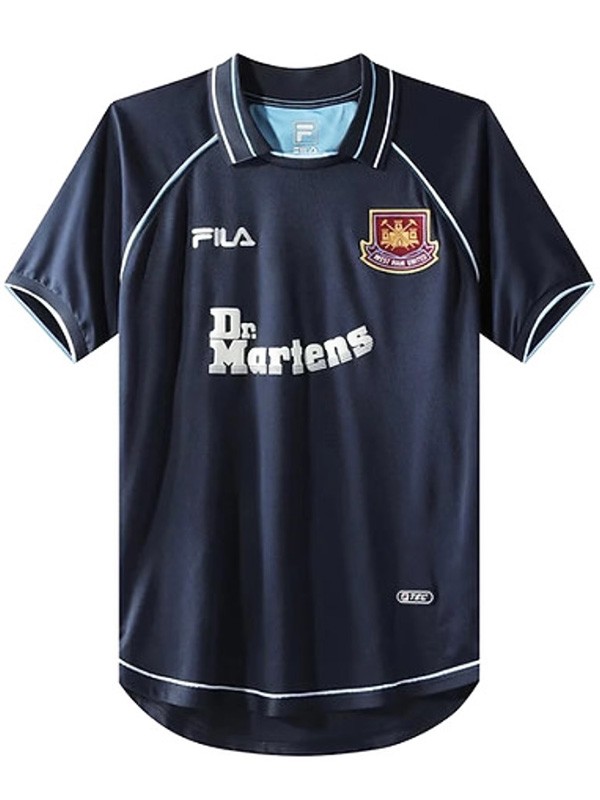 West ham united troisième maillot rétro uniforme de football pour hommes 3ème maillot de football de sport pour hommes 1999-2001