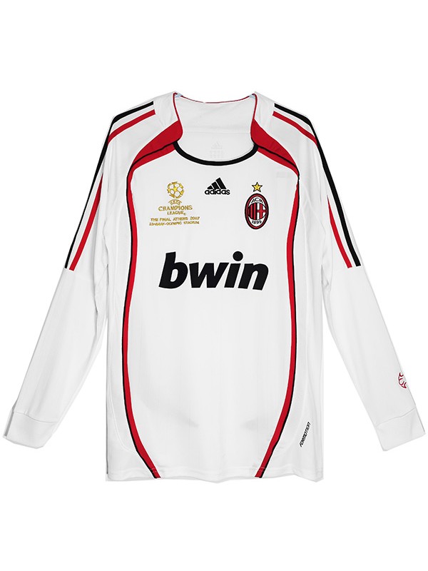 AC milan loin maillot à manches longues rétro football uniforme hommes deuxième kit de football sport hauts chemise 2006-2007