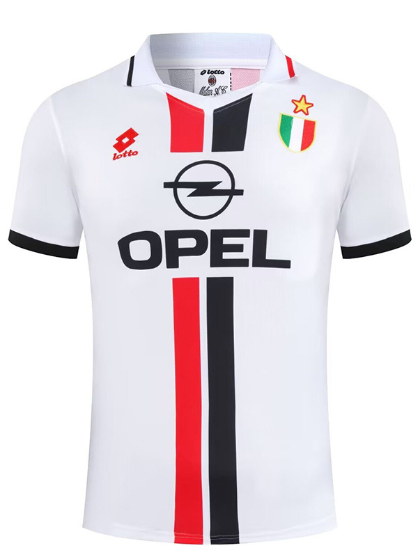 AC Milan extérieur maillot rétro UEFA Ligue des Champions ancien deuxième uniforme de football maillot haut de la tenue de football homme 1996-1997