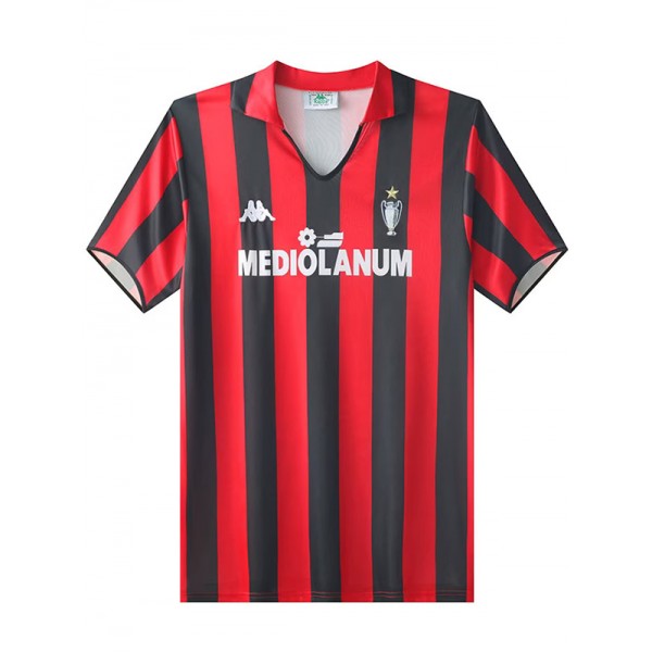 AC mila maillot rétro domicile uniforme de football premier maillot de football de sport pour hommes 1989-1990