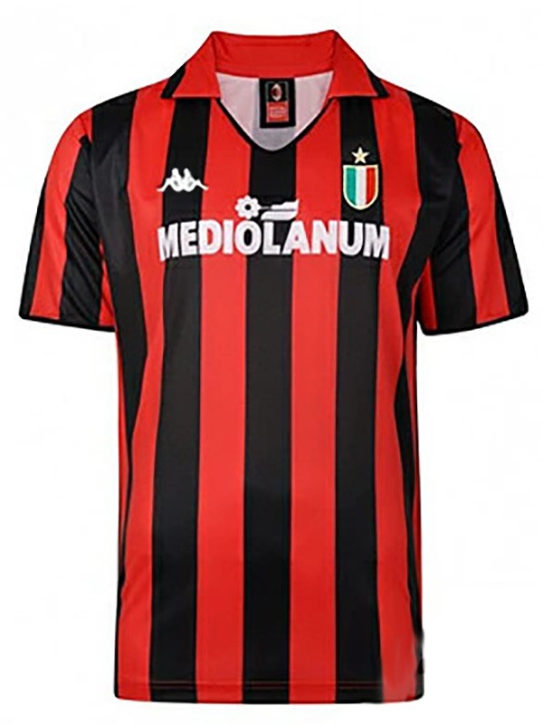 AC milan vintage domicile maillot de football vêtements hommes premier sport football maillot d'équipe haut 1988 - 1989 