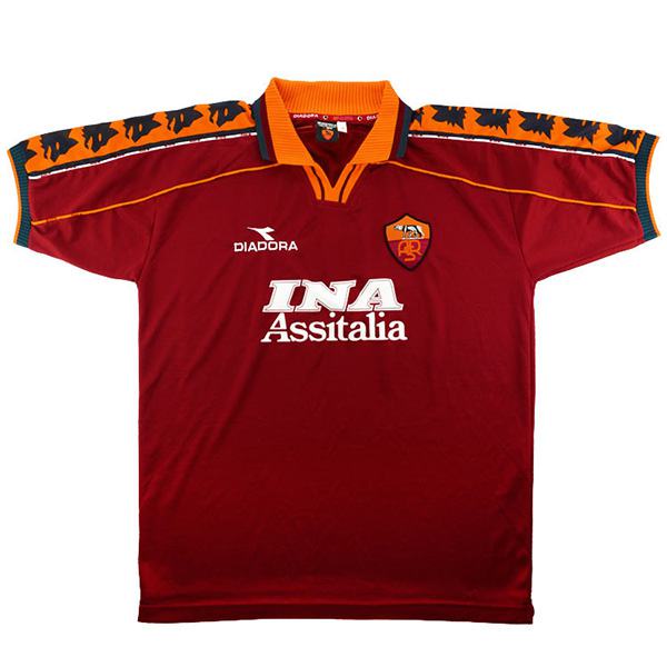 AS Roma domicile maillot de football rétro maillot match premier maillot de football sportswear pour hommes 1998 