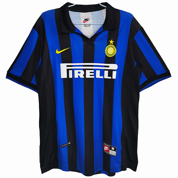 Inter milan domicile maillot rétro uniforme de football premier maillot de football pour hommes 1998-1999
