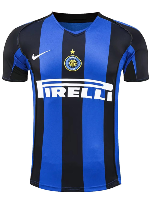 Inter milan maillot rétro domicile uniforme de football vintage premier maillot de football pour hommes, haut de sport 2004-2005