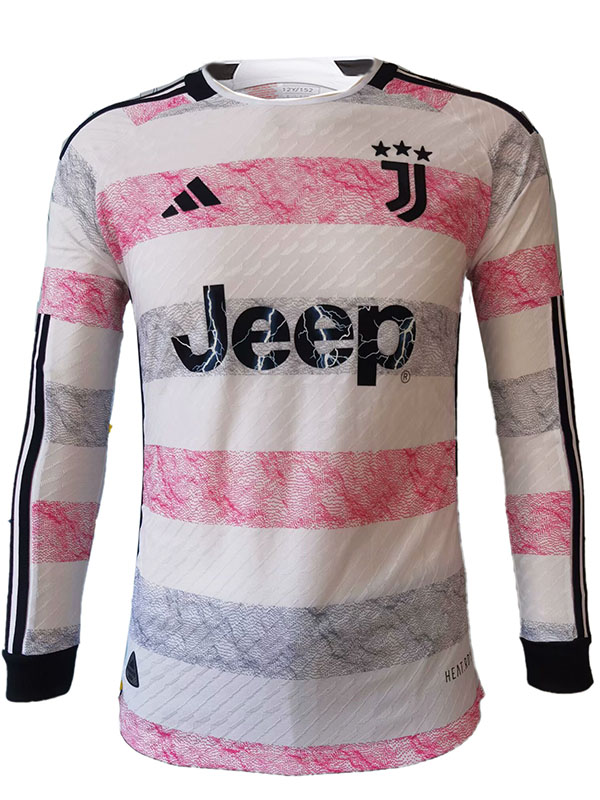 Juventus maillot à manches longues uniforme de football deuxième vêtement de sport pour hommes kit de football chemise haute 2023-2024