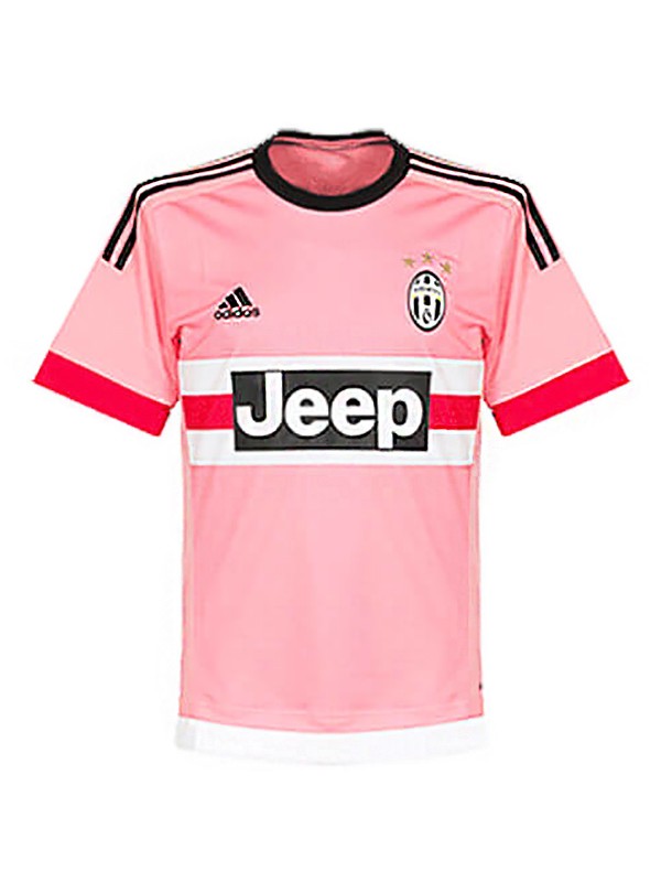 Juventus extérieur maillot rétro uniforme de football vintage chemise de sport pour hommes football sport t-shirt rose 2015-2016