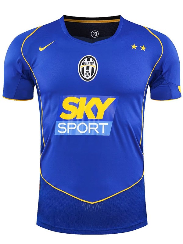 Juventus extérieur maillot rétro uniforme de football vintage deuxième kit de football pour hommes chemise haute de sport 2004-2005