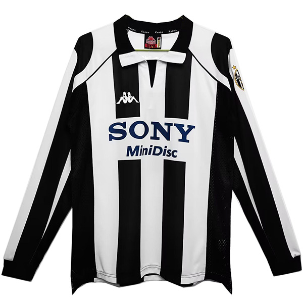 Juventus domicile maillot rétro à manches longues uniforme de football hommes premier kit de football de sport maillot haut 1997-1998