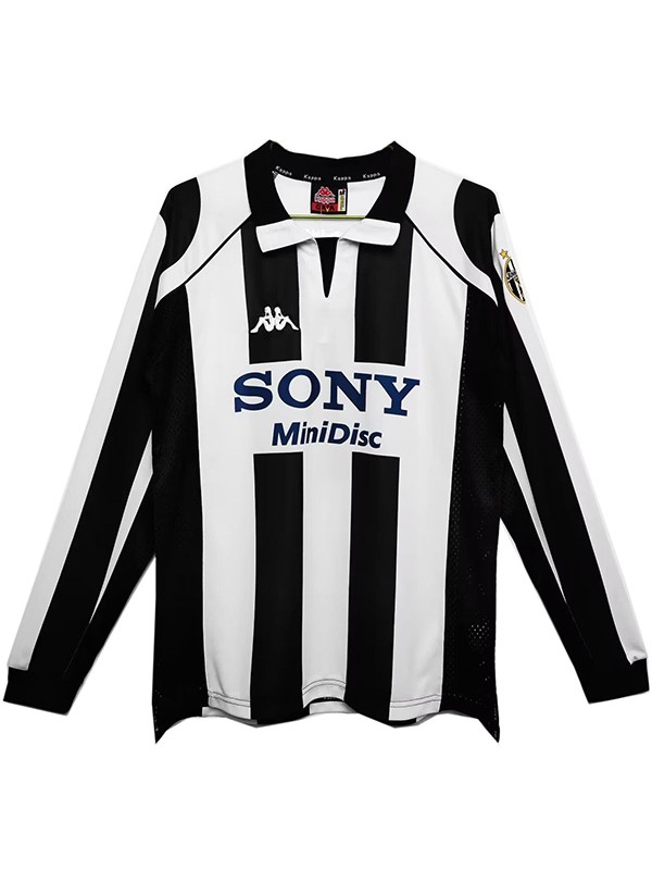 Juventus domicile maillot rétro à manches longues uniforme de football hommes premier kit de football de sport maillot haut 1997-1998