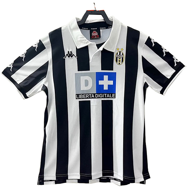 Juventus domicile maillot rétro football uniforme vintage premier kit de football de sport pour hommes chemise haute 1998-1999