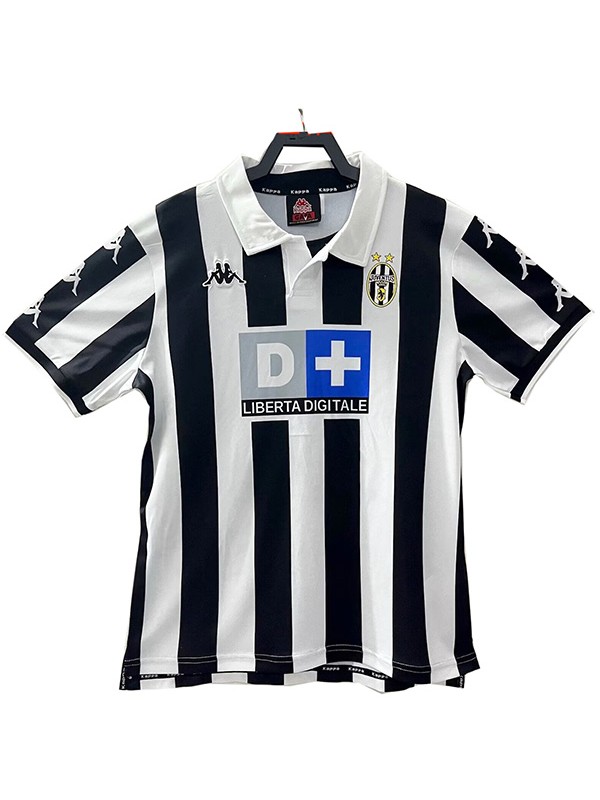 Juventus domicile maillot rétro football uniforme vintage premier kit de football de sport pour hommes chemise haute 1998-1999