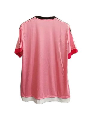 Juventus extérieur maillot rétro uniforme de football vintage chemise de sport pour hommes football sport t-shirt rose 2015-2016