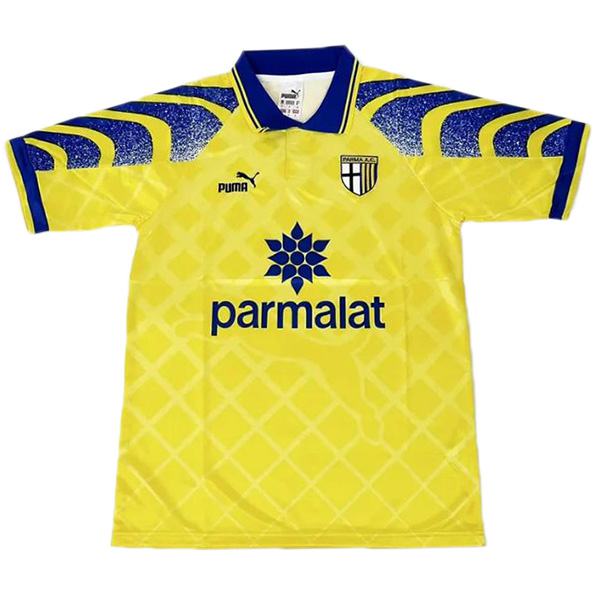 Parme maillot de football rétro maillot match maillot de football jaune sportswear homme 1995-1997