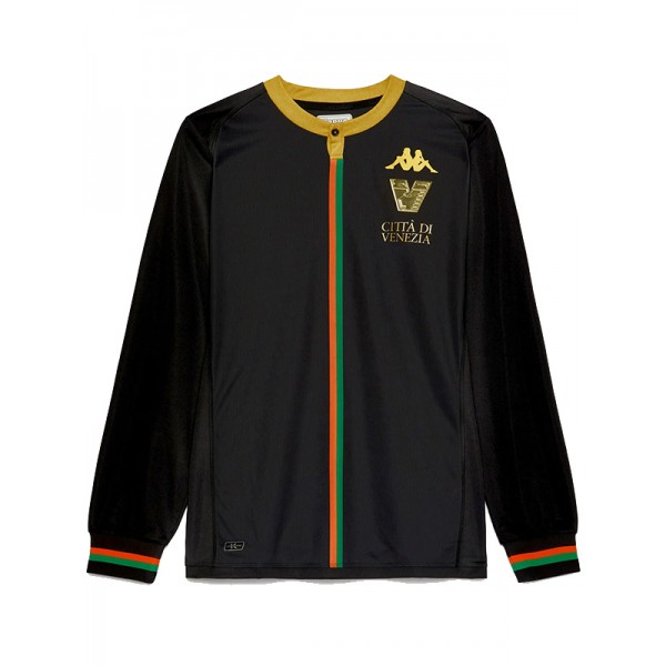 Venezia domicile maillot à manches longues uniforme de football premier kit de football pour hommes hauts sport chemise en or 2023-2024