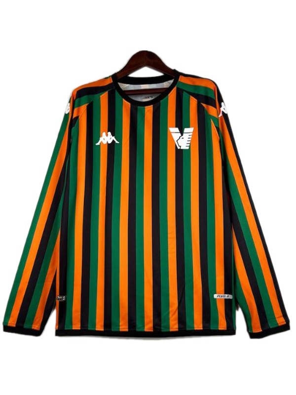 Venezia maillot d'avant-match à manches longues uniforme de football kit de football pour hommes hauts sport chemise en or 2023-2024