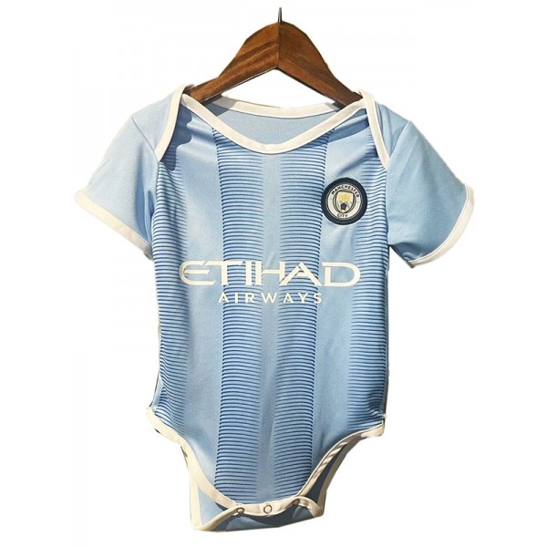 Manchester city grenouillère pour bébé à la maison mini body nouveau-né vêtements d'été combinaison une pièce 2023-2024