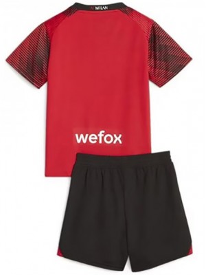 AC milan maillot domicile enfant kit de football enfants premier mini chemise de football uniformes de jeunesse 2023-2024