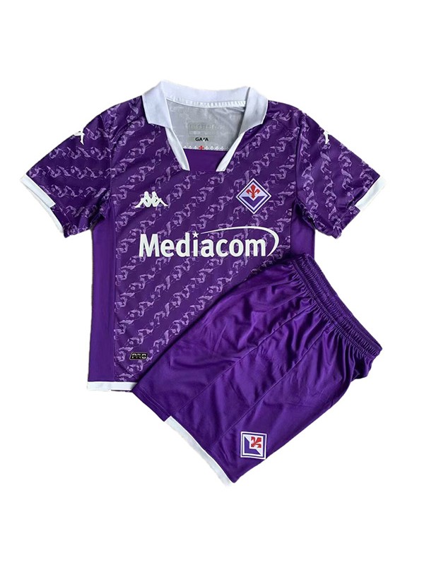 ACF Fiorentina maillot domicile enfant   enfants de football premier maillot de football mini uniformes de jeunesse 2023-2024