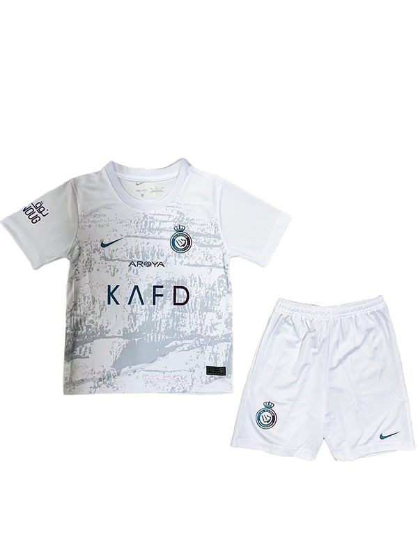 Al-Nassr troisième maillot de football pour enfants kit de football pour enfants 3ème mini-chemise de football uniformes pour jeunes 2023-2024
