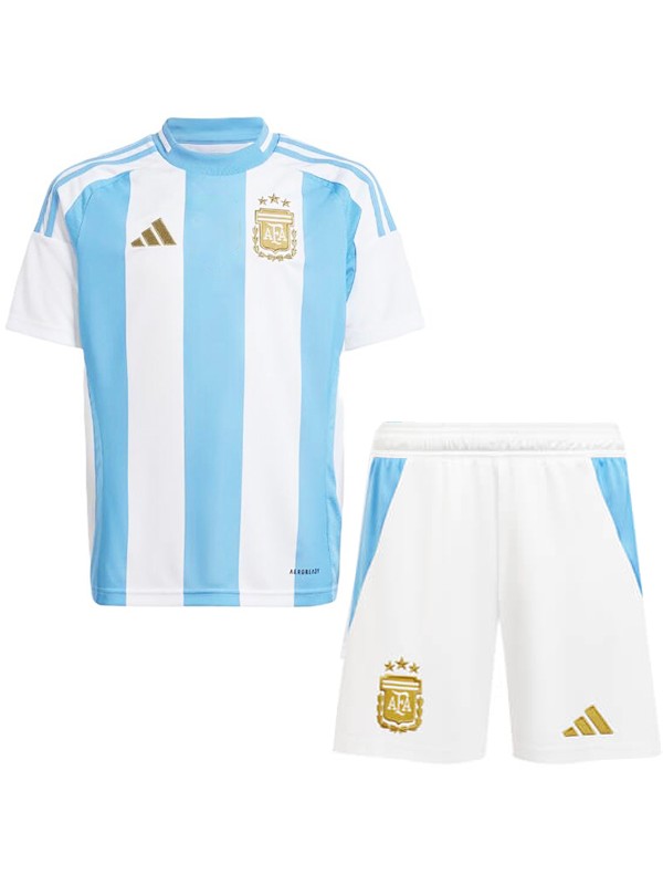 Argentina domicile maillot de football pour enfants kit de football pour enfants premier mini-chemise de football uniformes pour jeunes 2024-2025