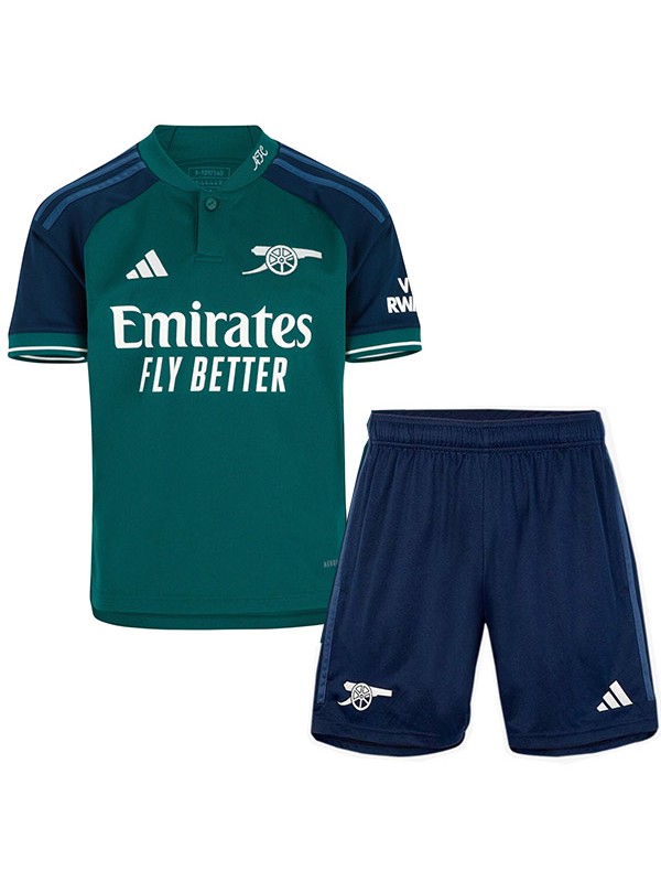 Arsenal troisième kit de football pour enfants maillot enfants 3e mini chemise de football uniformes de jeunesse 2023-2024