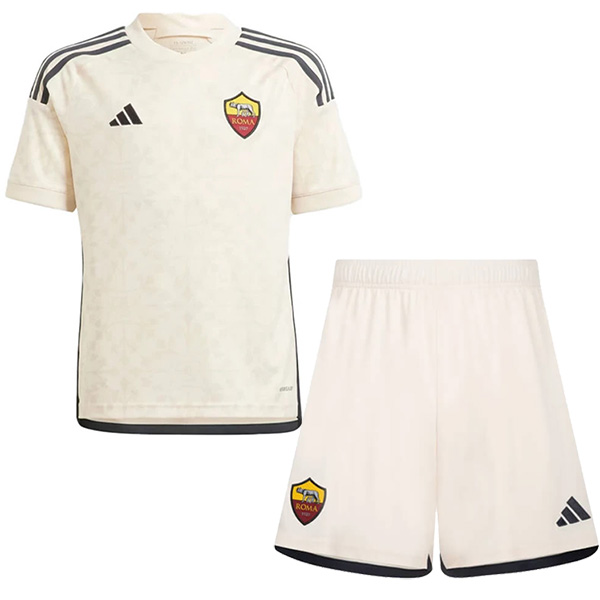 AS Roma extérieur maillot de football pour enfants kit de football pour enfants deuxième mini-chemise de football uniformes pour jeunes 2023-2024
