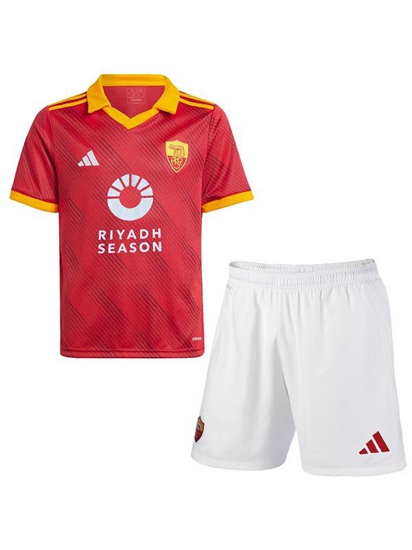 AS roma quatrième maillot de football pour enfants kit de football pour enfants 4ème mini-chemise de football uniformes pour jeunes 2023-2024