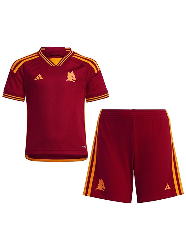AS roma domicile maillot enfant kit de football united children first football mini shirt uniformes de jeunesse 2023-2024