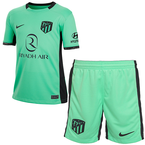 atlético de madrid troisième maillot de football pour enfants kit de football pour enfants 3ème mini-chemise de football uniformes pour jeunes 2023-2024