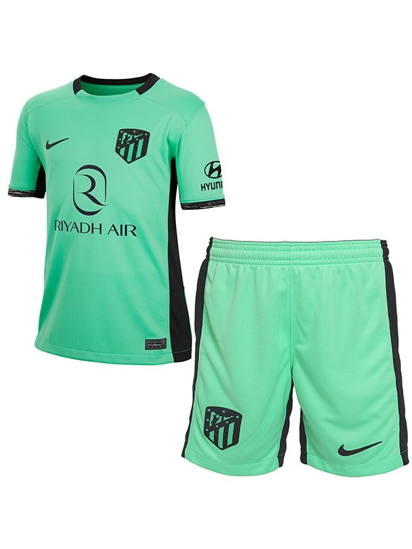 atlético de madrid troisième maillot de football pour enfants kit de football pour enfants 3ème mini-chemise de football uniformes pour jeunes 2023-2024